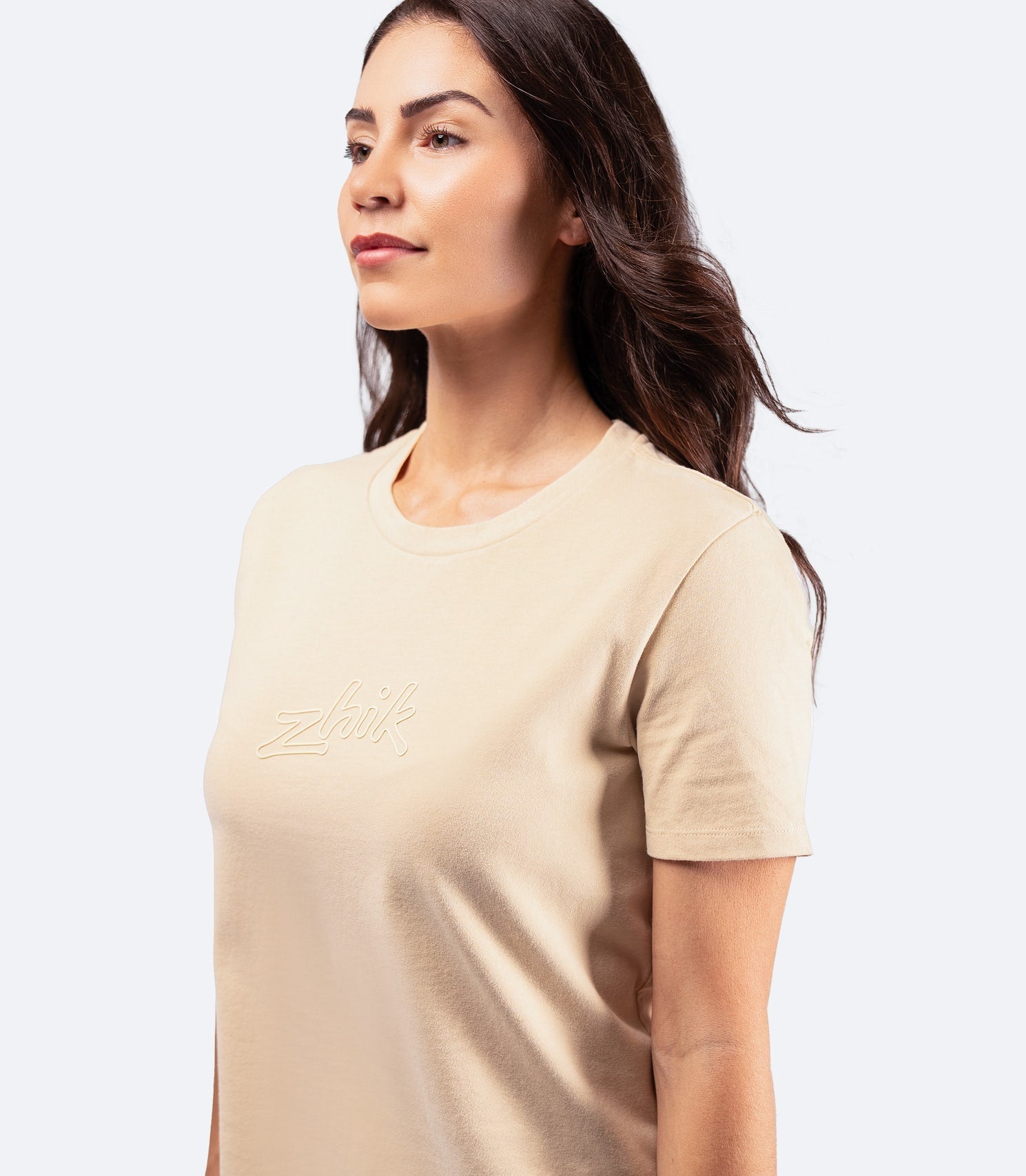 Womens Zhik Logo Cotton T-Shirt - Sand