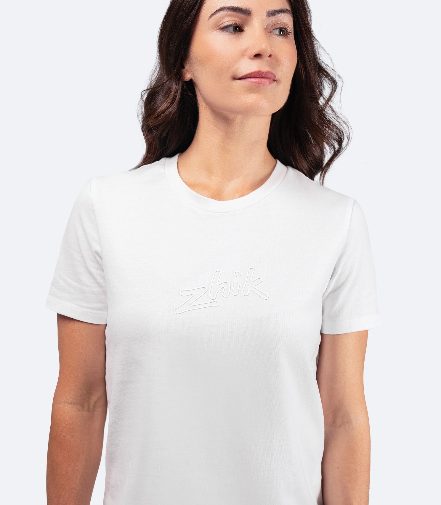 Womens Zhik Logo Cotton T-Shirt - White