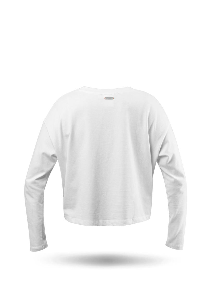 Womens Compass Print Long Sleeve Cotton Tee