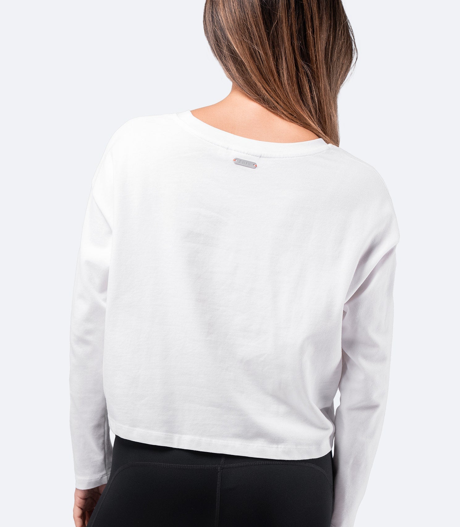Womens Compass Print Long Sleeve Cotton Tee