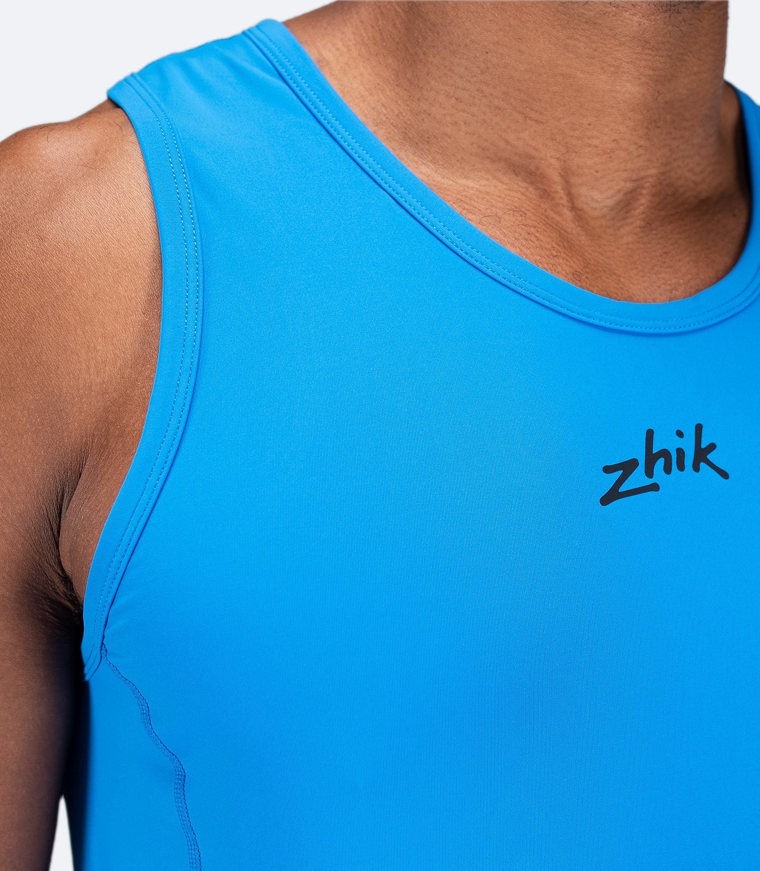 Mens Eco Spandex LT Race Singlet - Cyan