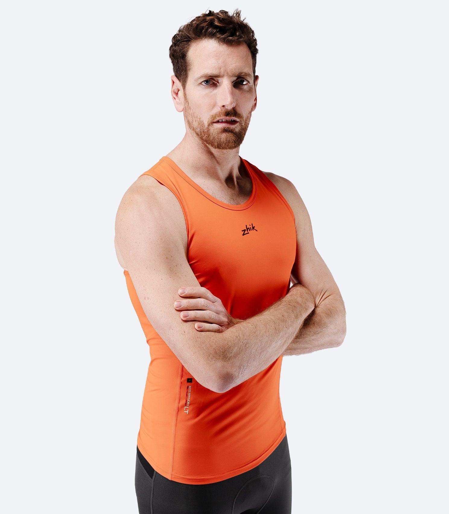Mens Eco Spandex LT Race Singlet - Flame Red