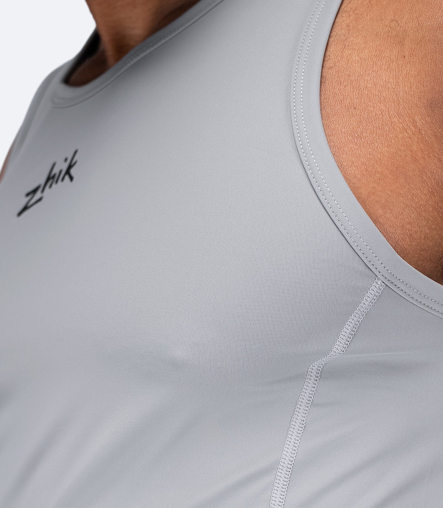 Mens Eco Spandex LT Race Singlet - Platinum