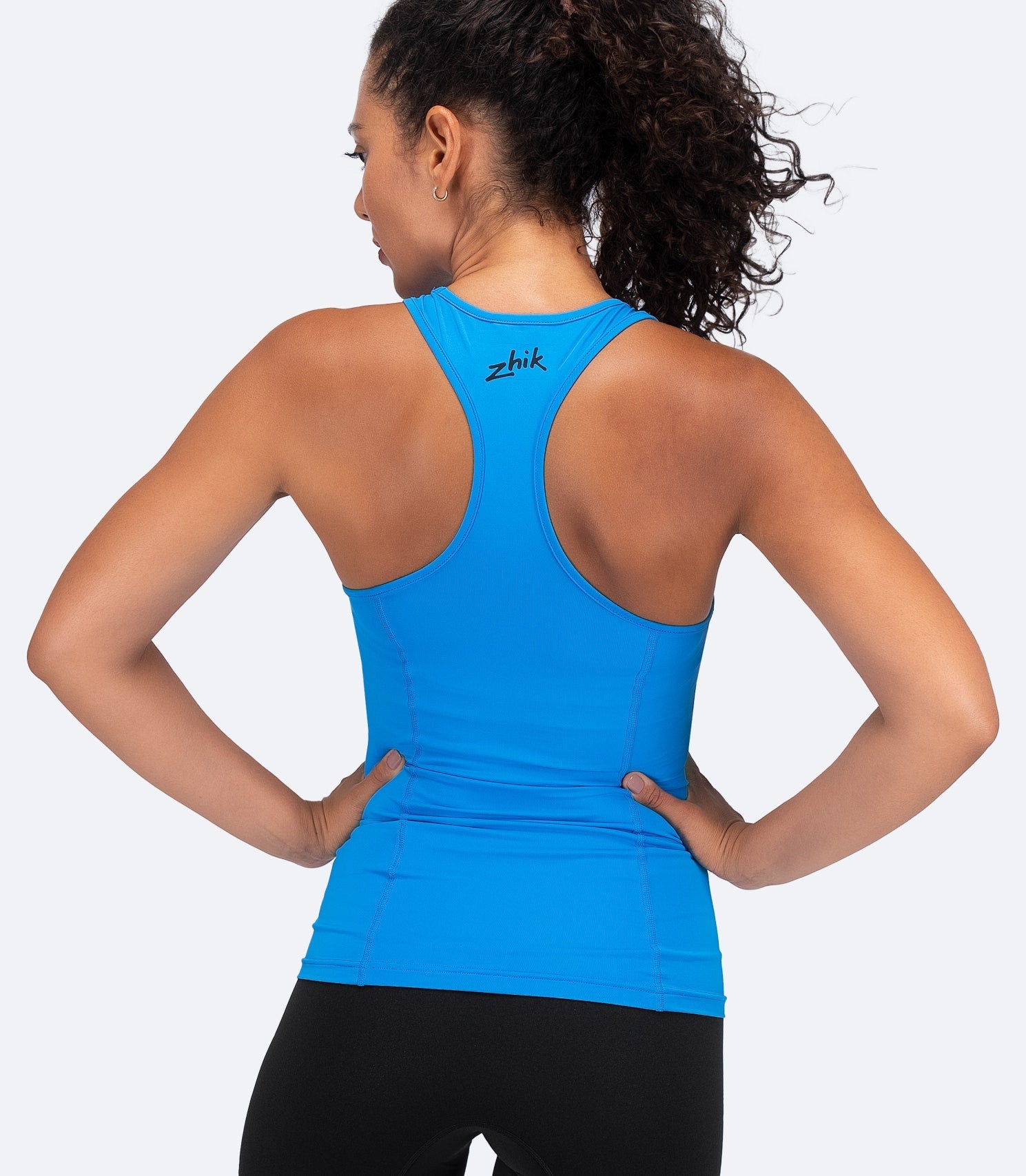 Womens Eco Spandex LT Race Singlet - Cyan