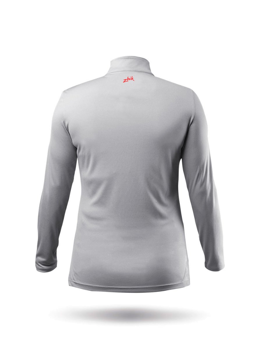 Womens UVActive High Collar 1/4 Zip Top - Grey