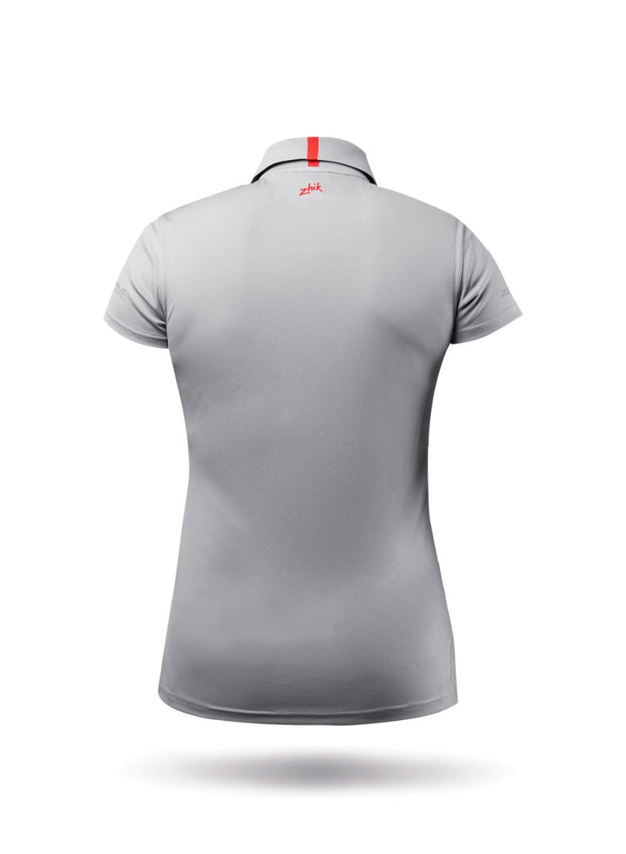 Womens UVActive Zip Sports Polo - Grey