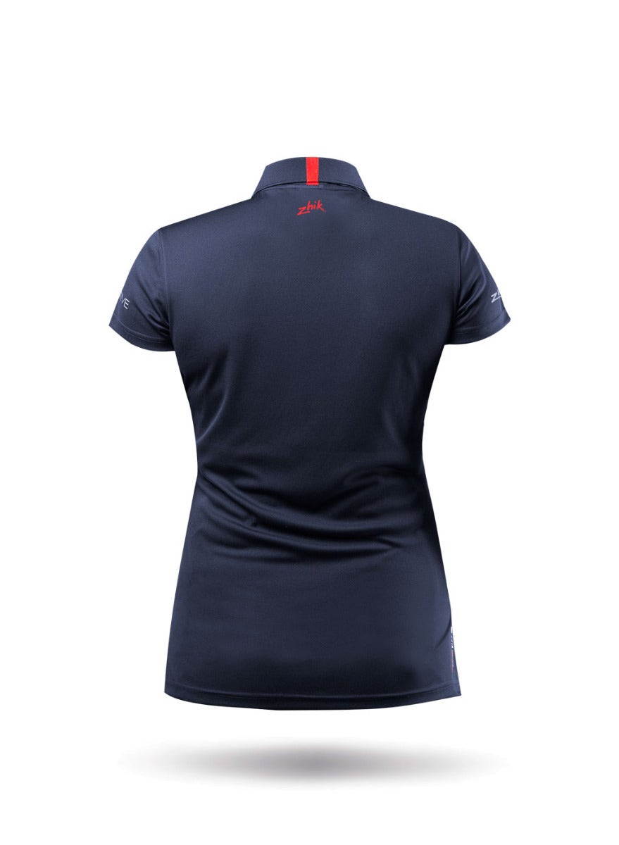 Womens UVActive Zip Sports Polo - Navy