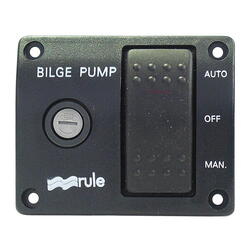 Rule pumpepanel 24v/32v med 3-vejs kontakt og sikring