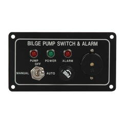 Pumpepanel m/akustisk alarm 12v