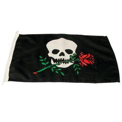 Humør-flag pirat/rose 30x45cm