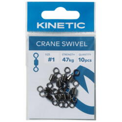 Kinetic crane svirvel str. #1 10stk