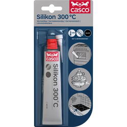 Casco Silikon 300˚C Flydende pakning sort, 40ml