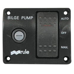 Rule pumpepanel 12v med 3-vejs kontakt og sikringsholder