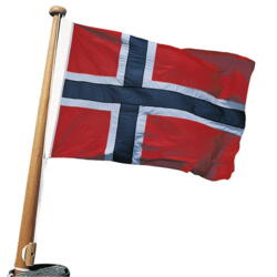 Adela Norsk yachtflag længde 70cm til flagspil 80-100cm L