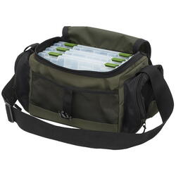Kinetic tackle fiske taske med 3 bokse green 40x20x20cm