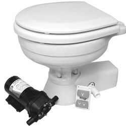 Jabsco "quiet flush" compact el-toilet 12v ferskvand