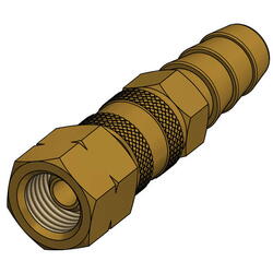 Gas quick connector 1/4" gevind - ø8mm slangestuds