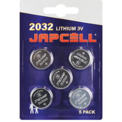 Japcell cr2032 3v lithium batteri 5 stk