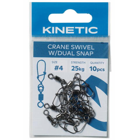 Kinetic crane svirvel med hægte str. #1 8stk