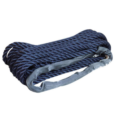 Robline fortøjning, øje med webbing, 3-slået navy 16mm 10m