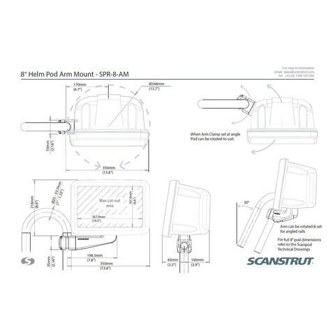 ScanPod SPR‐8‐AM Arm Pod for displays up to 9"