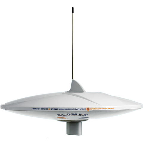 Glomex v9112agcu/dab tv antenne med dab ø37cm, 20m kabel 2tv